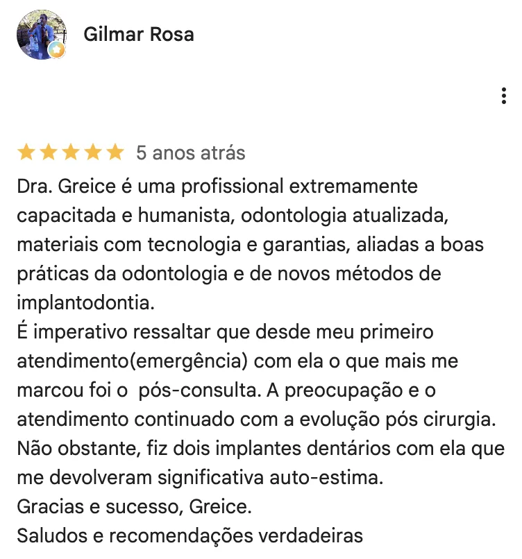 Avaliação de Gilmar Rosa
