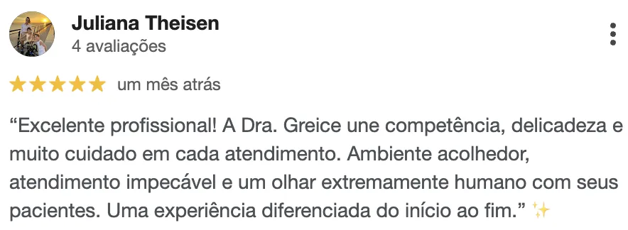 Avaliação de Juliana Theisen