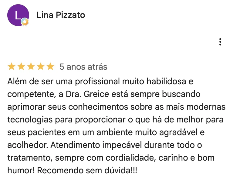 Avaliação de Lina Pizzato