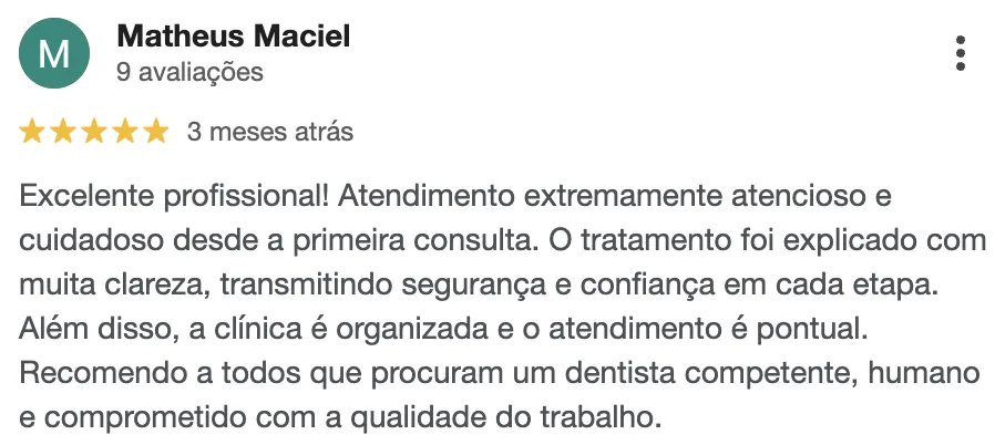 Avaliação de Matheus Maciel